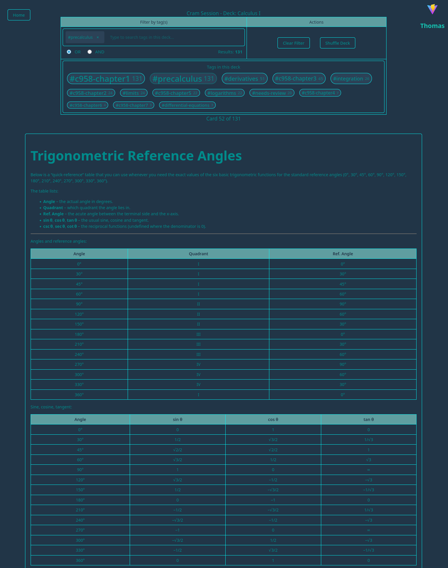 Markdown table support
